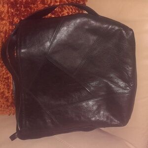 🌺ELEGANT BLACK LEATHER PATCHWORK Tote